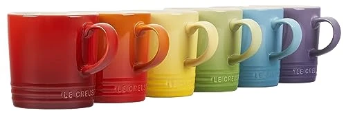 Le Creuset Stoneware Coffee Mug Set 12 Oz. Each - Multicolor 3 Le Creuset Stoneware Coffee Mug Set 12 Oz. Each - Multicolor