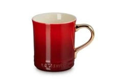 Le Creuset Mug With Gold Metallic Handle - Cerise 14 Oz.