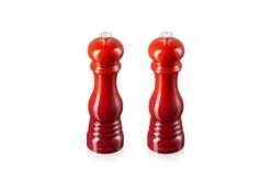 Le Creuset Salt And Pepper Mill Set - Cerise 8" X 2 1/2" Each