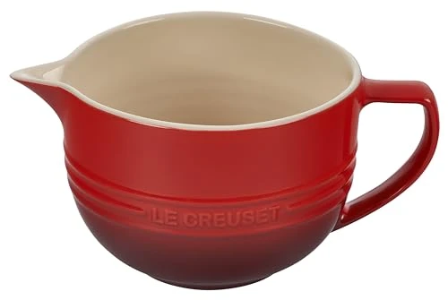 Le Creuset Stoneware Signature Batter Bowl 3.25 Qt. - Cerise 3 Le Creuset Stoneware Signature Batter Bowl 3.25 Qt. - Cerise