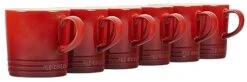 Le Creuset Stoneware Coffee Mug Set 12 Oz. Each - Cerise