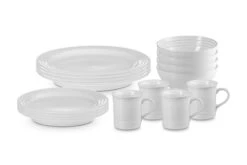 Le Creuset Stoneware Vancouver Dinnerware Set Of 16 - White