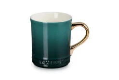 Le Creuset Mug With Gold Metallic Handle - Artichaut 14 Oz.