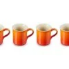 Le Creuset Set Of 4 Mugs - Flame - E-commerce Only 14 Oz. -Le Creuset Store 31rVaxKEriL