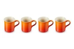 Le Creuset Set Of 4 Mugs - Flame - E-commerce Only 14 Oz.