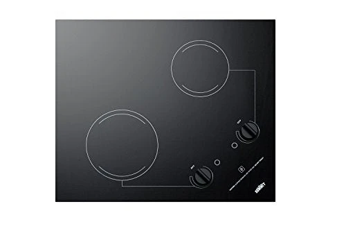 Summit CR2B121 115V 2-Burner 21" Radiant Cooktop For Portrait Or Landscape Installation In 20" X 16" Cutouts, Black 2 Summit CR2B121 115V 2-Burner 21" Radiant Cooktop For Portrait Or Landscape Installation In 20" X 16" Cutouts, Black