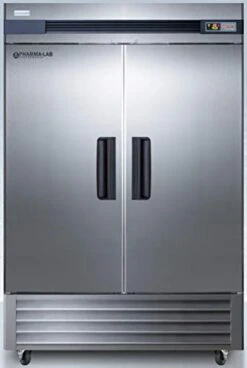 AccuCold AFS49ML Pharma-Lab Frost-free 46 Cu.Ft. 2-door Upright Pharmacy All-freezer, French Door Swing, Intelligent Microprocessor Digital Temperature Controller In Stainless Steel