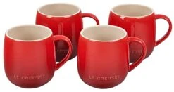 Le Creuset Set Of 4 Heritage Mugs - Cerise - E-commerce Only 13 Oz. / 380ml