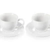 Le Creuset Set Of 2 Cappuccino Cups And Saucers - White 7 Oz. Each 2 Le Creuset Set Of 2 Cappuccino Cups And Saucers - White 7 Oz. Each -Le Creuset Store 31xNex nRQL