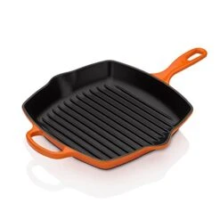 Le Creuset 10.25" Signature Square Skillet Grill - Flame 10.25"