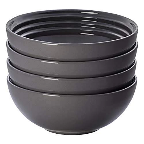 Le Creuset Set Of (4) 22 Oz. Soup Bowls - Oyster 22 Oz. (6.25") 3 Le Creuset Set Of (4) 22 Oz. Soup Bowls - Oyster 22 Oz. (6.25")