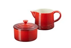 Le Creuset Stoneware Signature Cream And Sugar Set Of 2 - Cerise