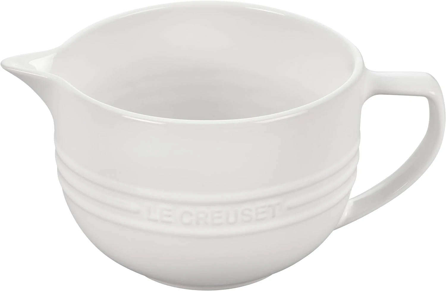 Le Creuset Stoneware Signature Batter Bowl, 3.25qt., White 3 Le Creuset Stoneware Signature Batter Bowl, 3.25qt., White