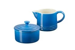 Le Creuset Stoneware Signature Marseille Cream & Sugar Set Elegant Ceramic Design For Coffee & Tea 300ml Creamer & 8oz Sugar Bowl
