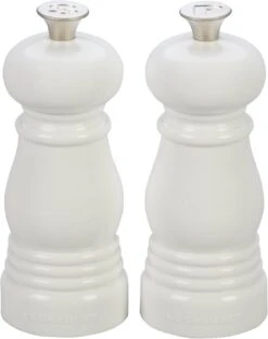 Le Creuset Petite Salt And Pepper Mill Set - White 5" X 2" Each