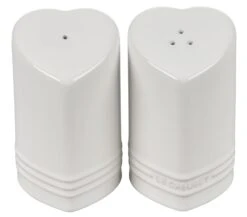 Le Creuset Figural Heart Salt & Pepper Shaker Set Of 2 - White 4 Oz. Each