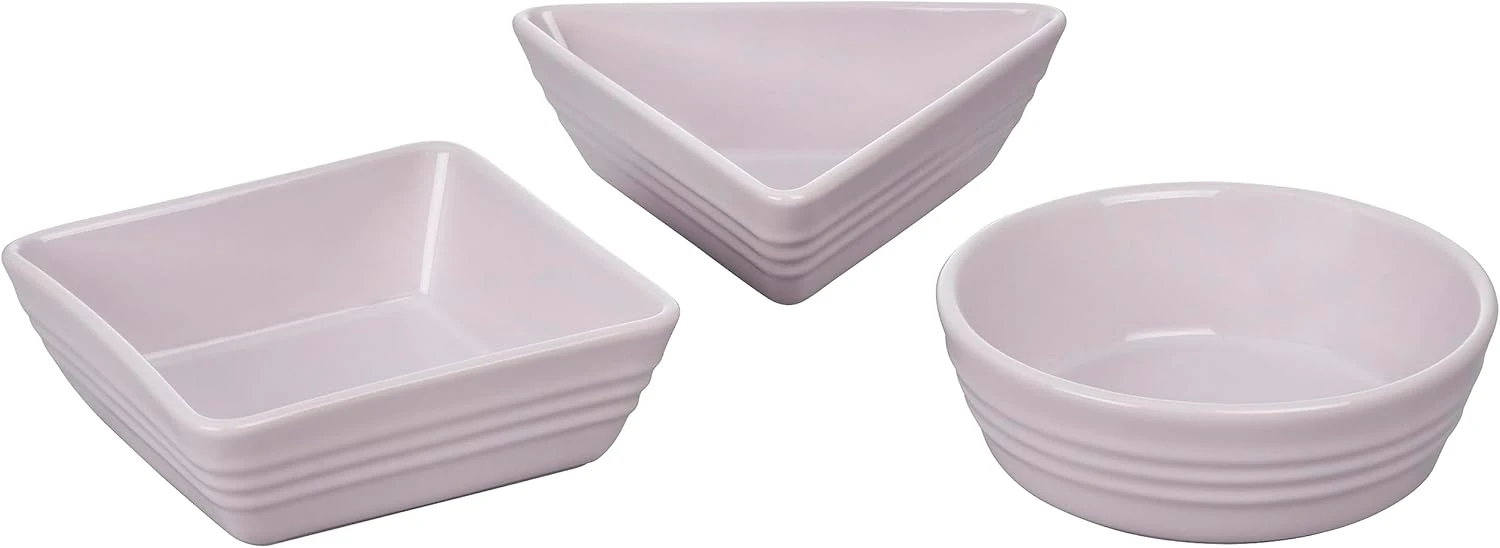 Le Creuset Stoneware Set Of 3 Tapas Dishes, Shallot 3 Le Creuset Stoneware Set Of 3 Tapas Dishes, Shallot