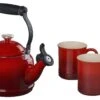 Le Creuset Demi Kettle W/ SS Knob & 2 Mug Set - Cerise 1.25 Qt. Kettle & (2) 14 Oz. Mugs -Le Creuset Store 71WUGFNHP8L aa459a22 5c8c 4873 b7cc 80a78290d8c8