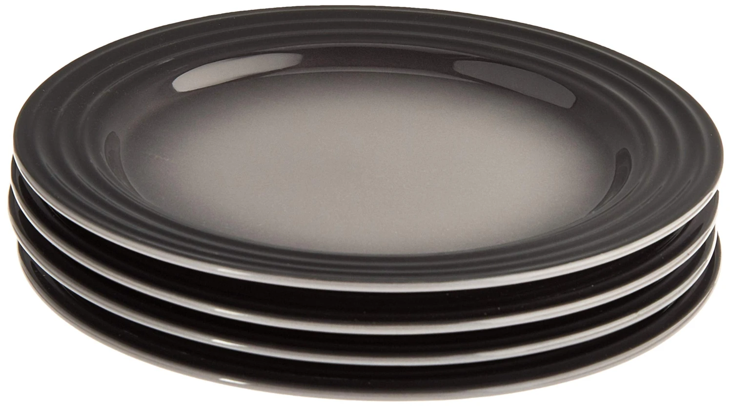 Le Creuset Set Of (4) 8.5" Salad Plates - Oyster 8.5" 3 Le Creuset Set Of (4) 8.5" Salad Plates - Oyster 8.5"