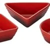 Le Creuset Stoneware 3 Piece Tapas Dishes Set - Cerise 2 Le Creuset Stoneware 3 Piece Tapas Dishes Set - Cerise -Le Creuset Store 783181185 1