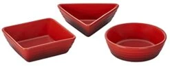 Le Creuset Stoneware 3 Piece Tapas Dishes Set - Cerise